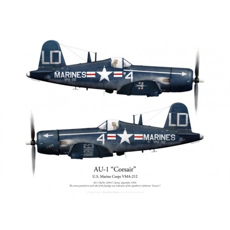 Vought AU-1 Corsair 129417, VMA-212 Lancers, Corée, 1953