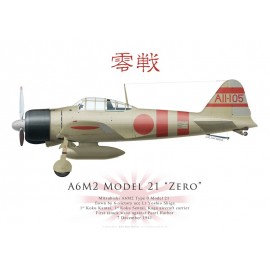 A6M2 Model 21 Zero, Lt Yoshio Shiga, Kaga, Pearl Harbor attack, 7 December 1941