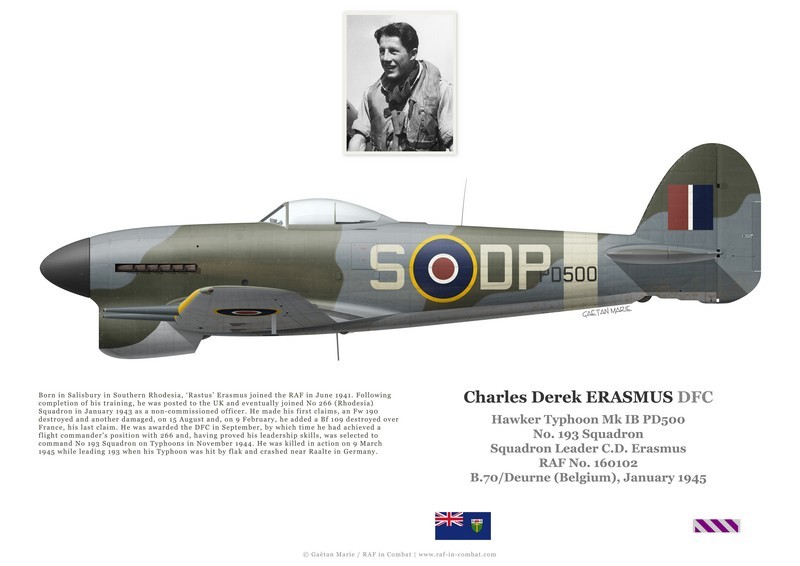 Charles Erasmus, Typhoon Mk IB, No 193 Squadron RAF, 1945 - Bravo 