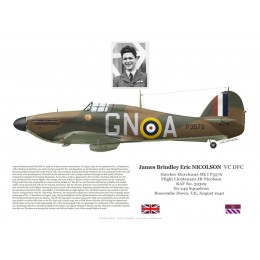 James Nicolson VC DFC, Hurricane Mk I P3576, No 249 Squadron RAF, August 1940