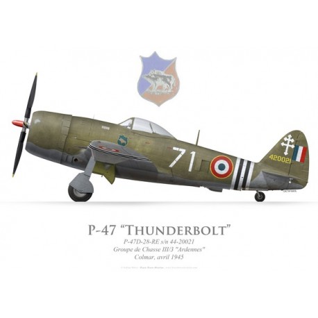 P-47D Thunderbolt, Groupe de Chasse III/3 "Ardennes", French Air Force1945