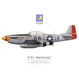 P-51D Mustang “Glamorous Glen III”, Capt. Charles “Chuck” Yeager, 363rd Fighter Squadron, 357th Fighter Group